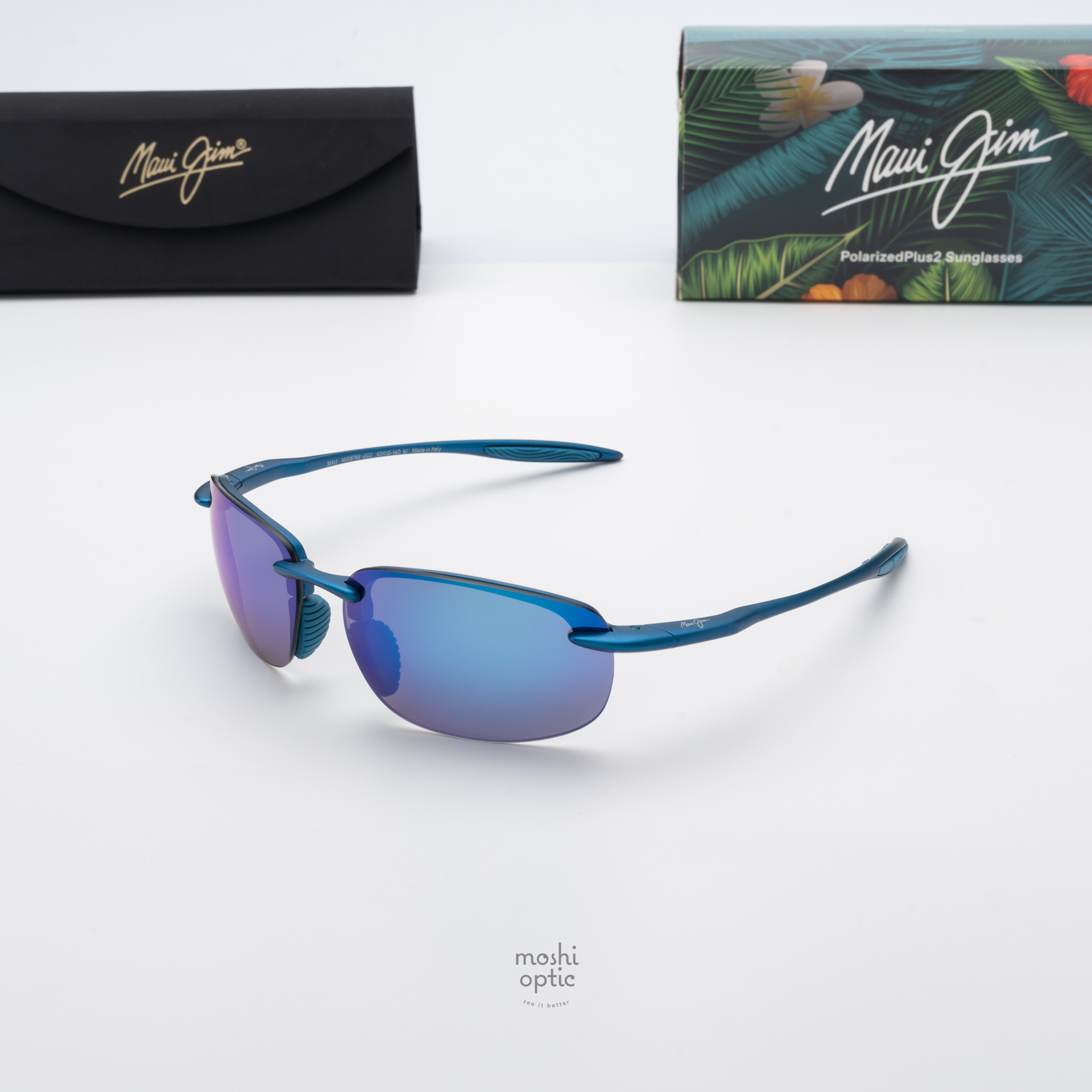แว่นกันแดด Maui Jim HOOKIPA ULTRA MJ676 003 Blue Hawaii