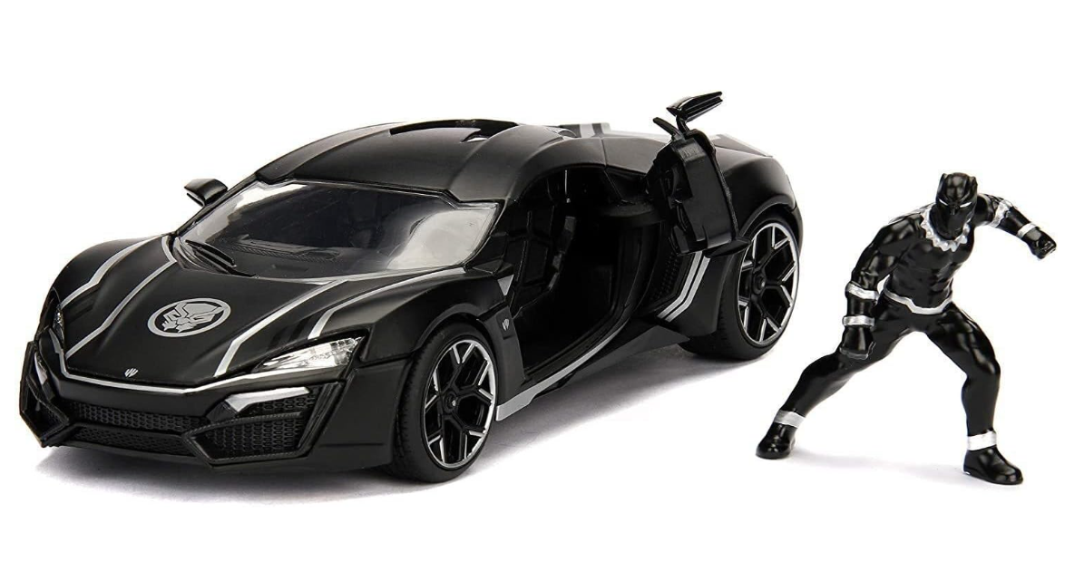 พรีออเดอร์ Jada โมเดลรถ โมเดลรถยนต์ Marvel Black Panther & Lykan Hypersport แถมโมเดลตัวละคร