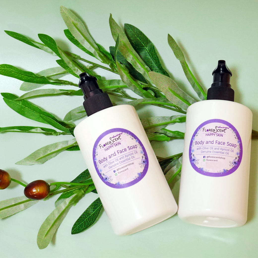 2 PIECES SET : BODY AND FACE SOAP OLIVE OIL แพ็ค2ขวด