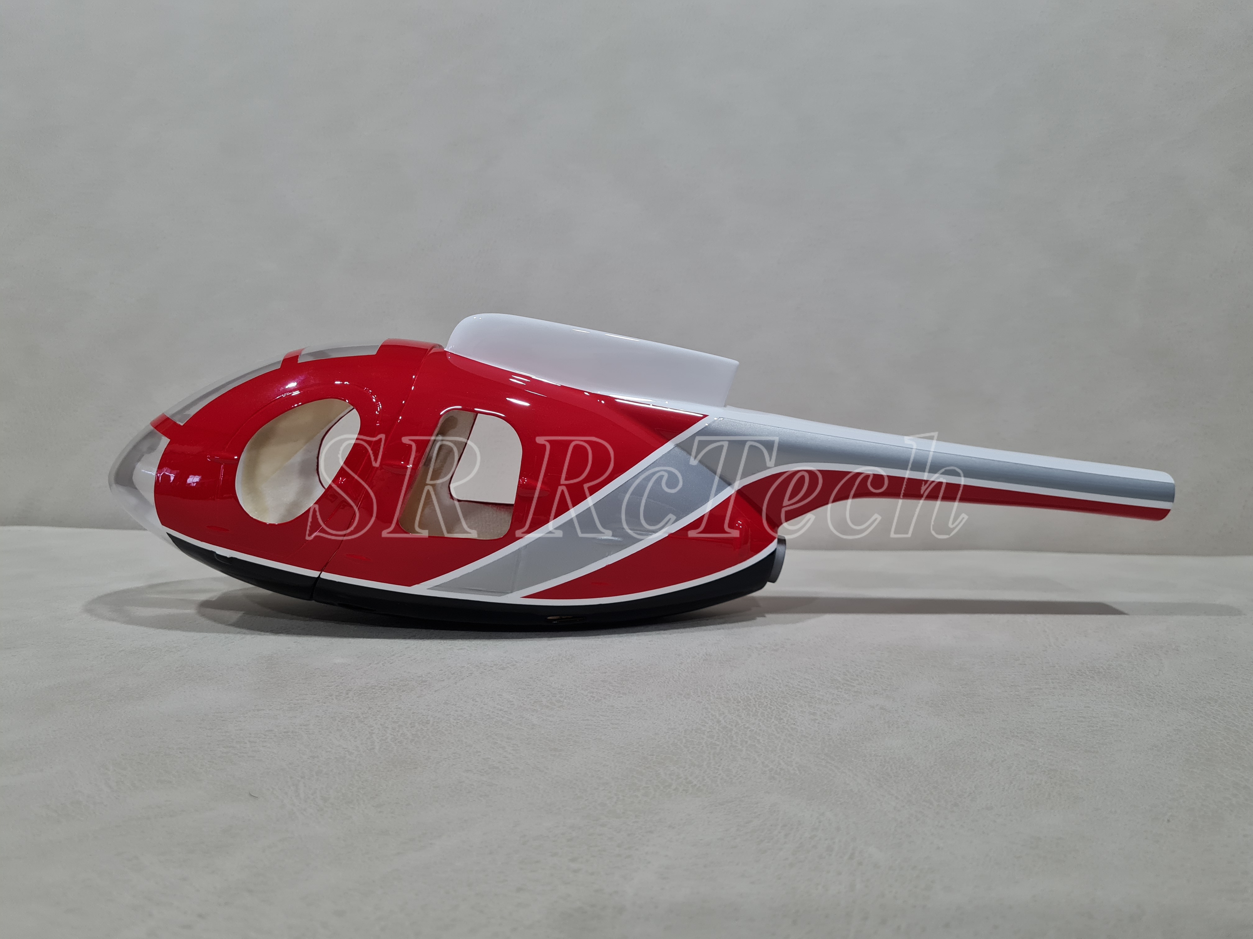 250 - MD500E Red Police Scale Fuselage for M2, Trex250, Goosky S2