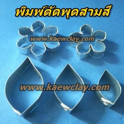 พิมพ์อลูมิเนียมดอกพุดสี+ใบ(Aluminum mold cutter Brunfelsia hopeana Benth + leaves )