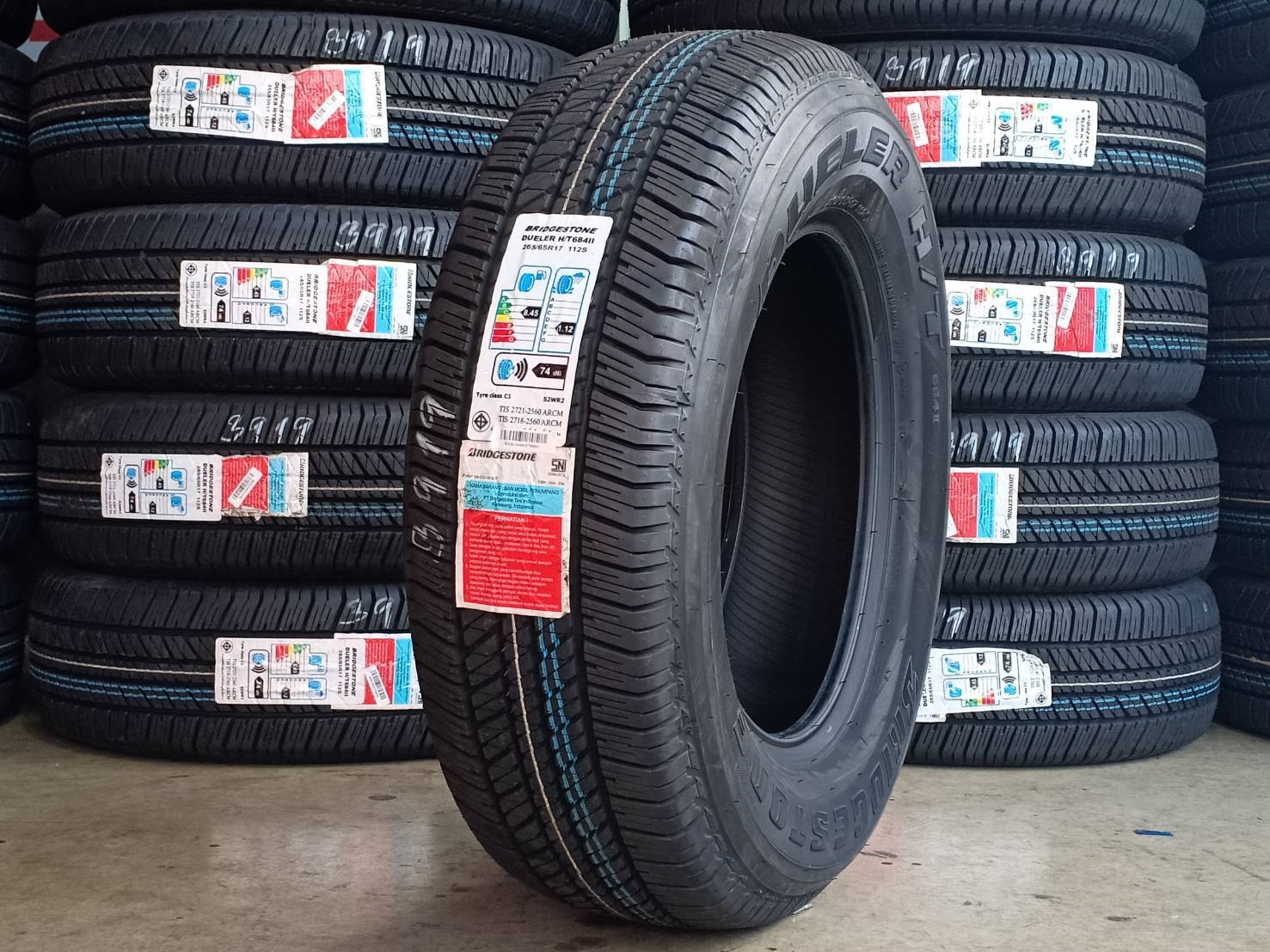 ยางใหม่ BRIDGESTONE 265/65R17 DUELER H/T 684II ปี19 ราคาถูก