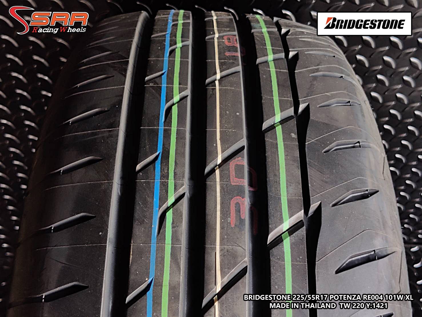 BRIDGESTONE 225/55R17 POTENZA RE004 ปี2021 ราคาถูก