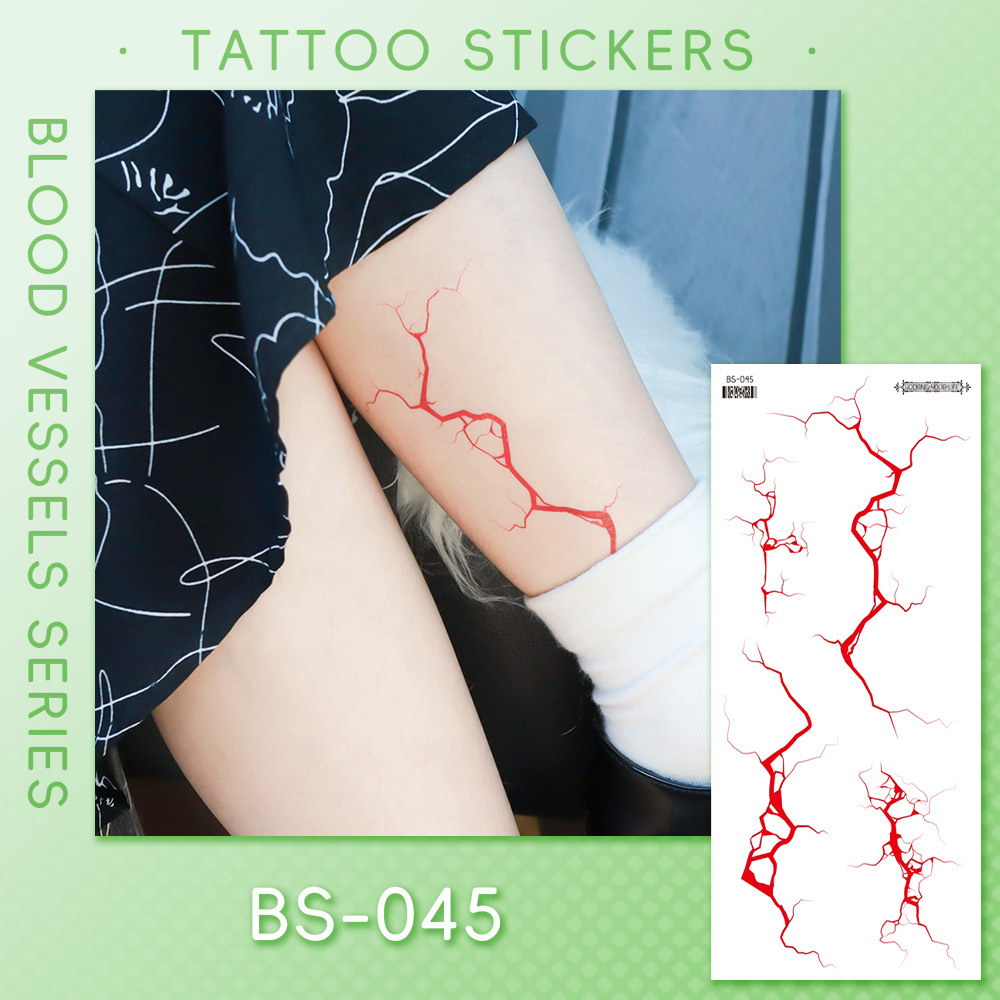 Tattooฮาโลวีน แต่งหน้าผีซอมบี้ สติ๊กเกอร์ติดหน้าลายฮาโลวีน แผ่นใหญ่