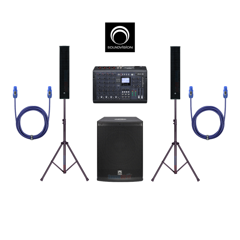 ชุดเครื่องเสียง SOUNDVISION ACS-1200S SET 6 + มิกเซอร์ SMX-6 พร้อมขาตั้ง