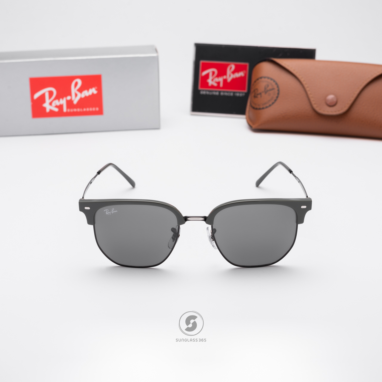 Ray-Ban New Clubmaster RB4416 6653B1 Grey on Black