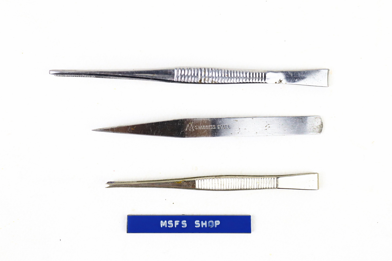 [Vintage] ชุดแหนบ Stainless Steel Tweezers ของเก่าผ่านการใช้งาน