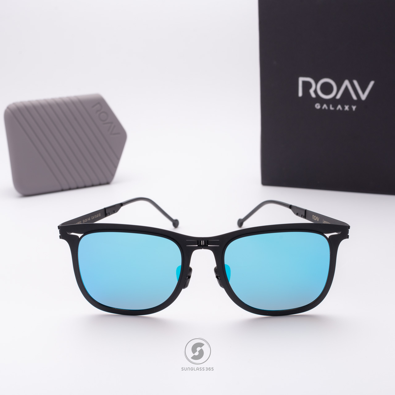 แว่นกันแดด ROAV LENOX 8002 Matte Black/Blue