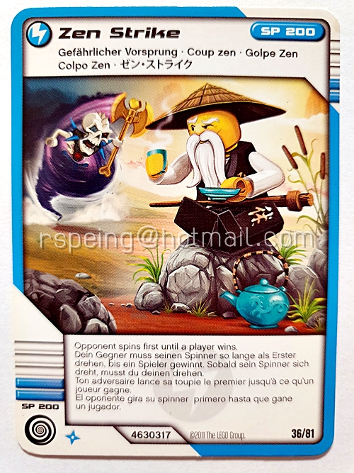 LEGO NinjaGo Card 2011 : Zen Strike (36/81)
