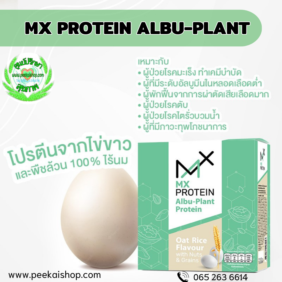 Mx protein Albu-plant โปรตีนพืชและไข่ขาว