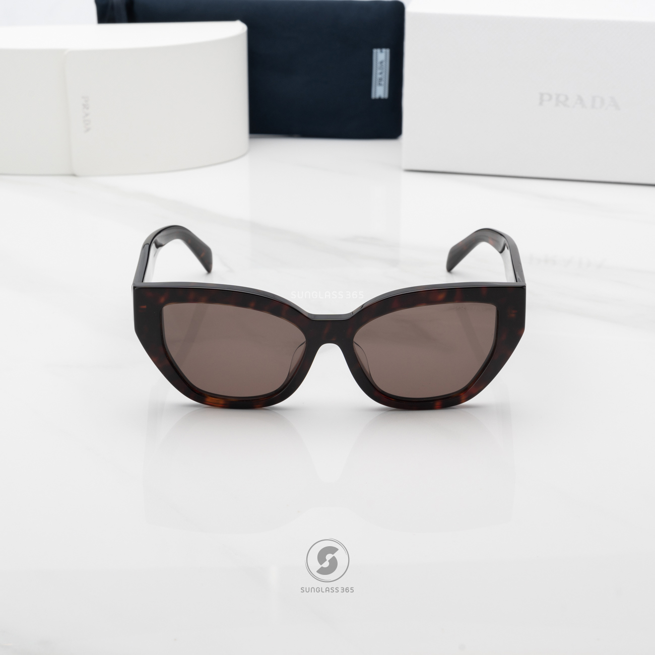 PRADA PRA09SF 16N5Y1 Briar Tortoise