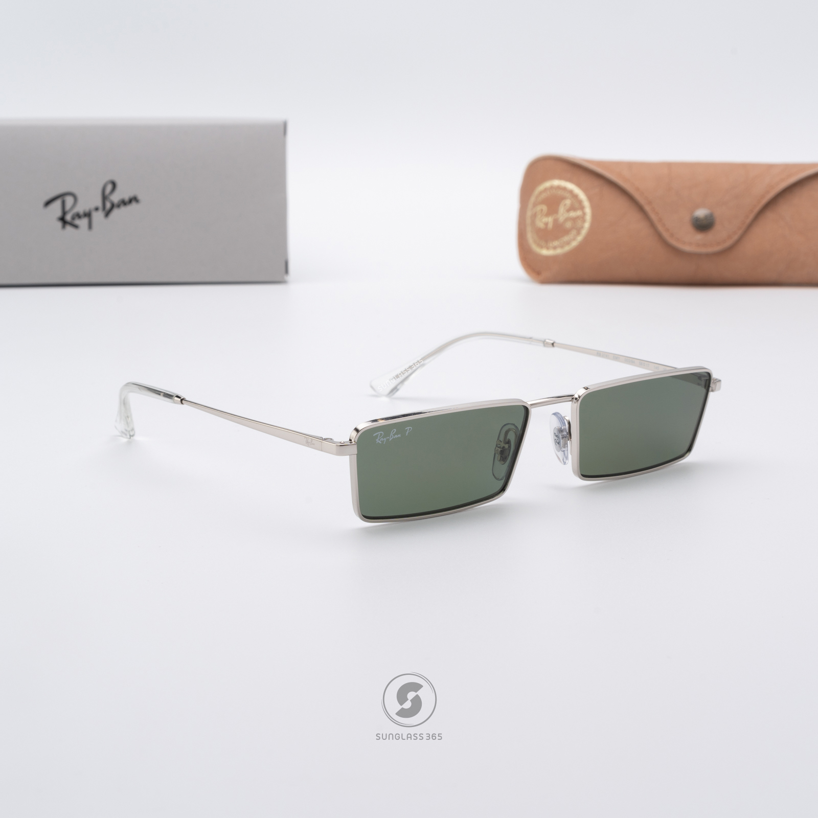 RayBan Emy RB3741 003/9A Silver Dark Green