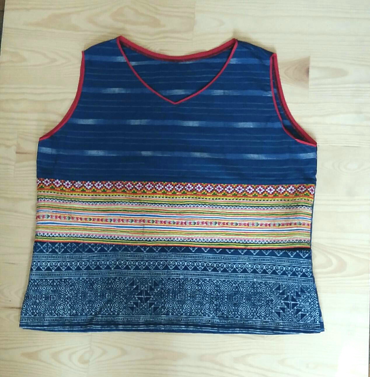 เสื้อผ้าฝ้าย+ต่อลาย