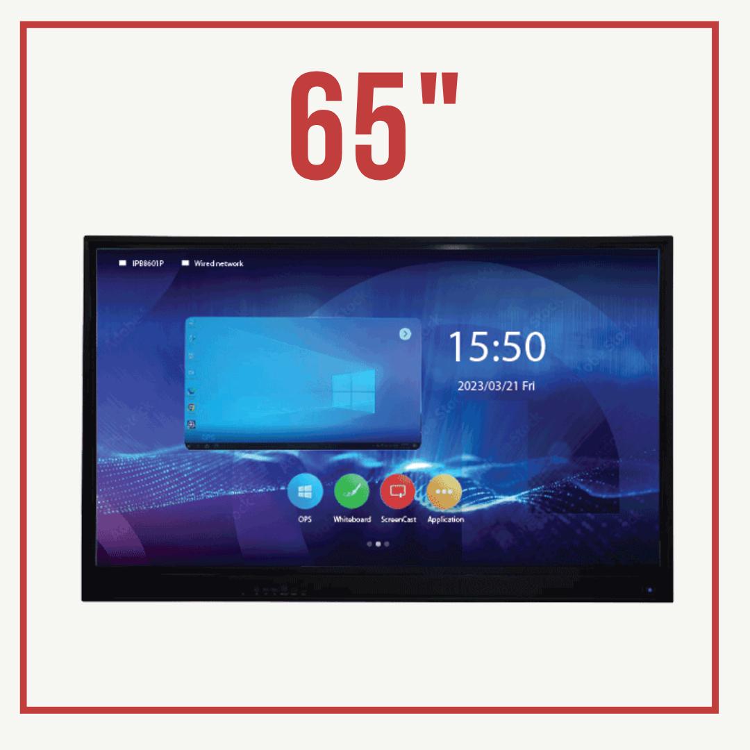 จอสัมผัส 65" 4K สำหรับประชุม/เรียน - Hoshi i-Pro Board IPB6513P Android 13 RAM16GB ROM256GB