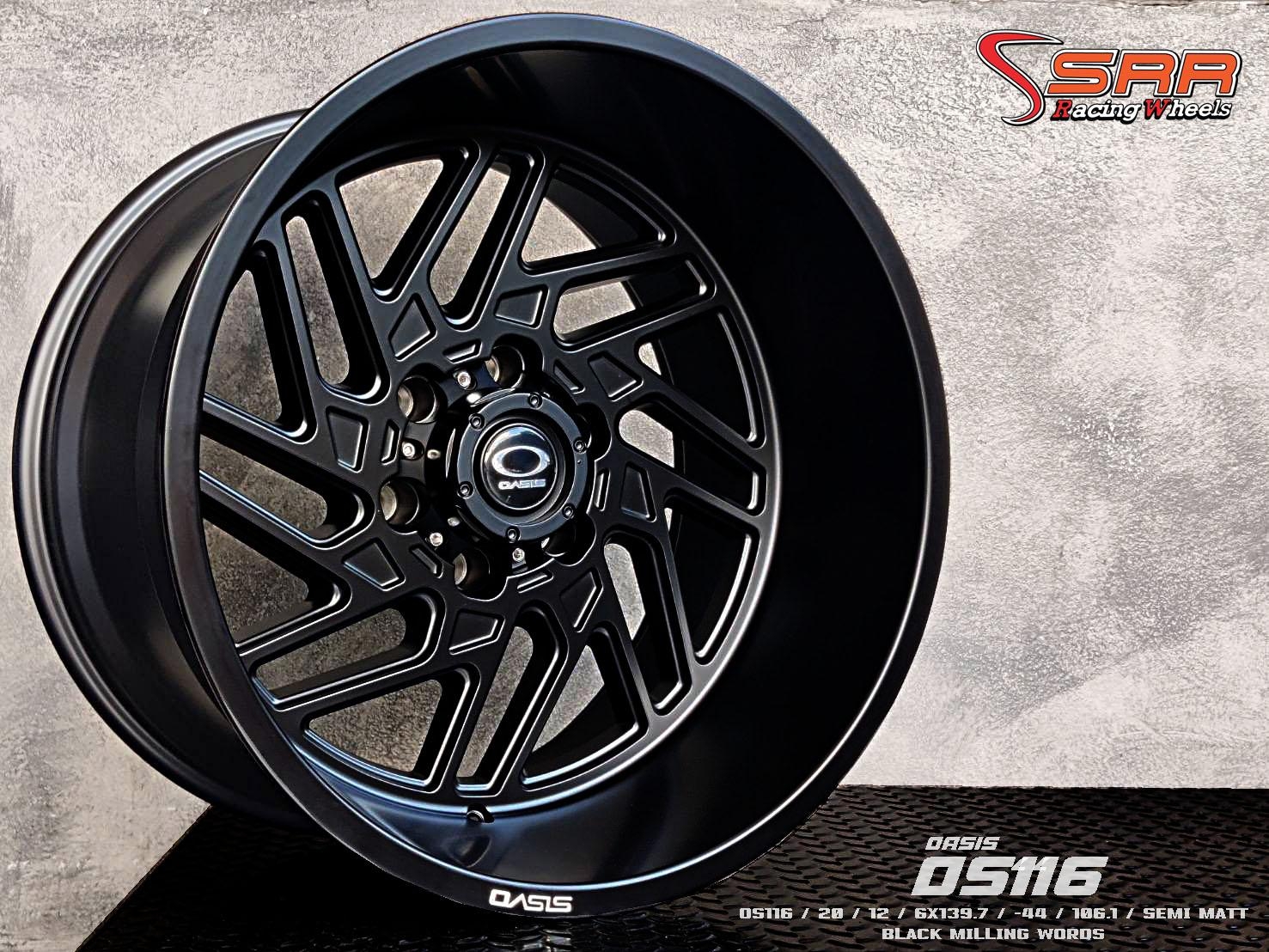 OASIS : OS116 20X12 6X139.7 -44 ดำด้าน