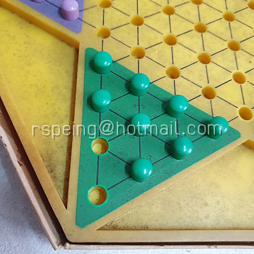 ของเล่นวินเทจ หมากรุกจีน (หมากไม่ครบ) Chinese Checkers Game