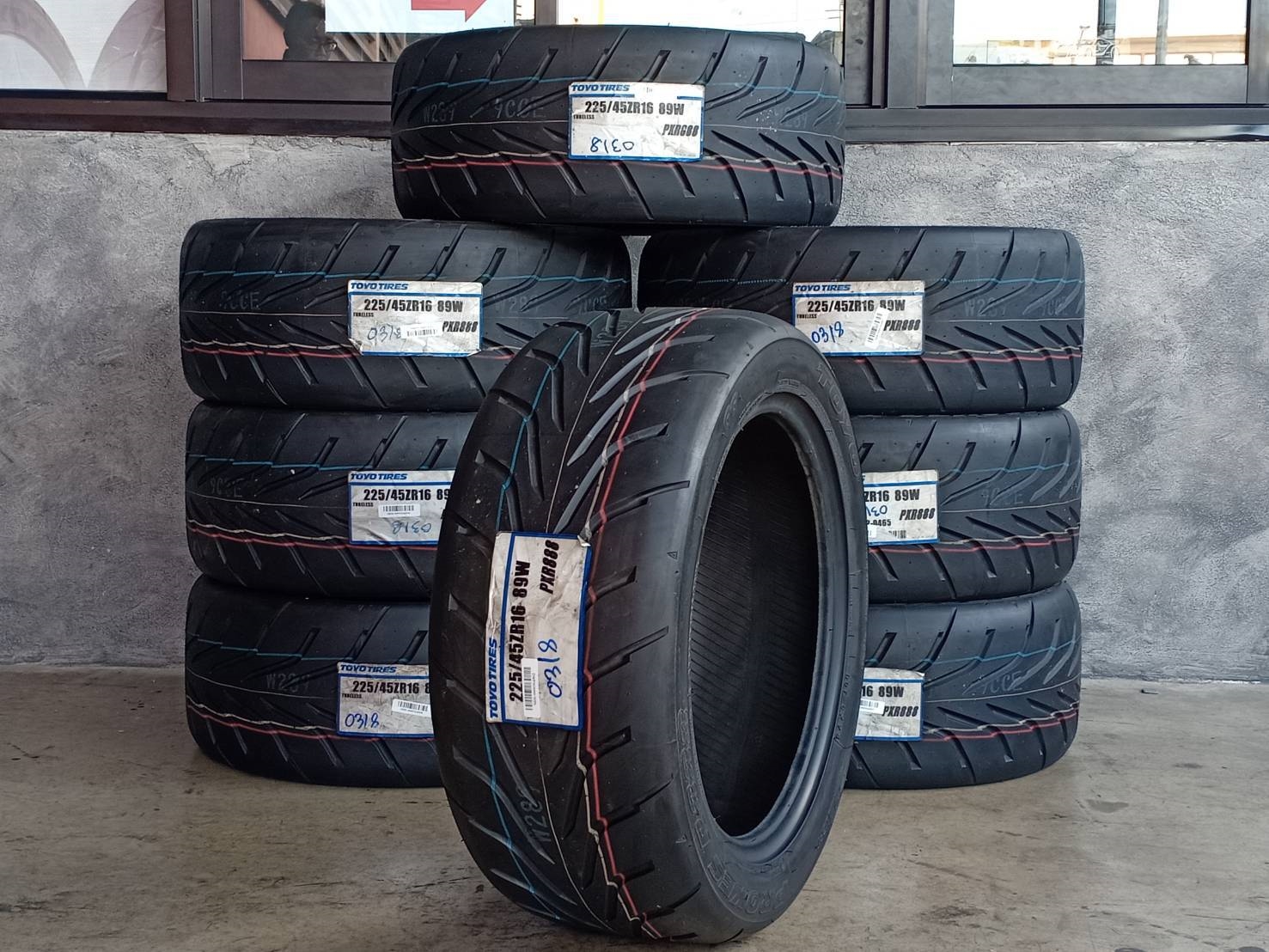 ยางใหม่ TOYO R888 225/45-16 เส้น 4500 ปกติ 7800