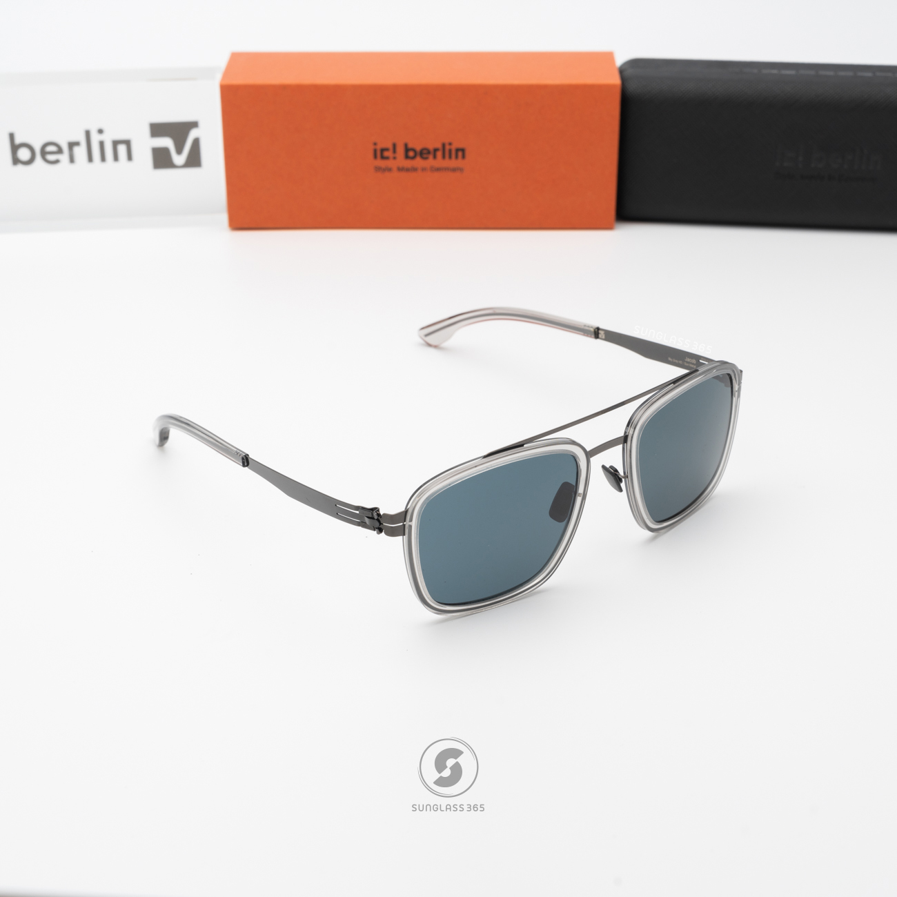 แว่นกันแดด IC BERLIN Jacob Sky Grey HD Gunmetal