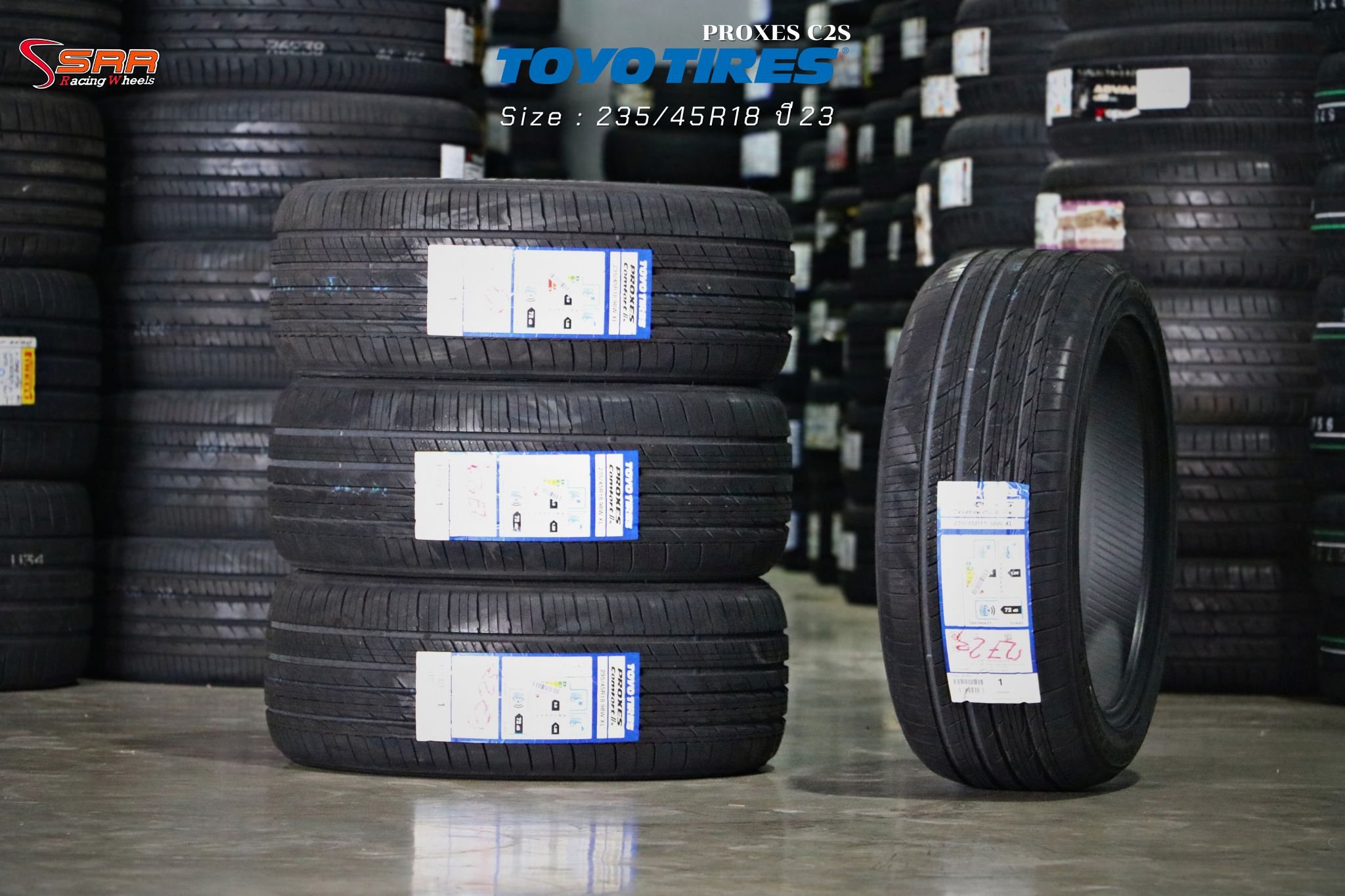 TOYO TIRES รุ่น PROXES C2S ขนาด 235/45R18 ปี23
