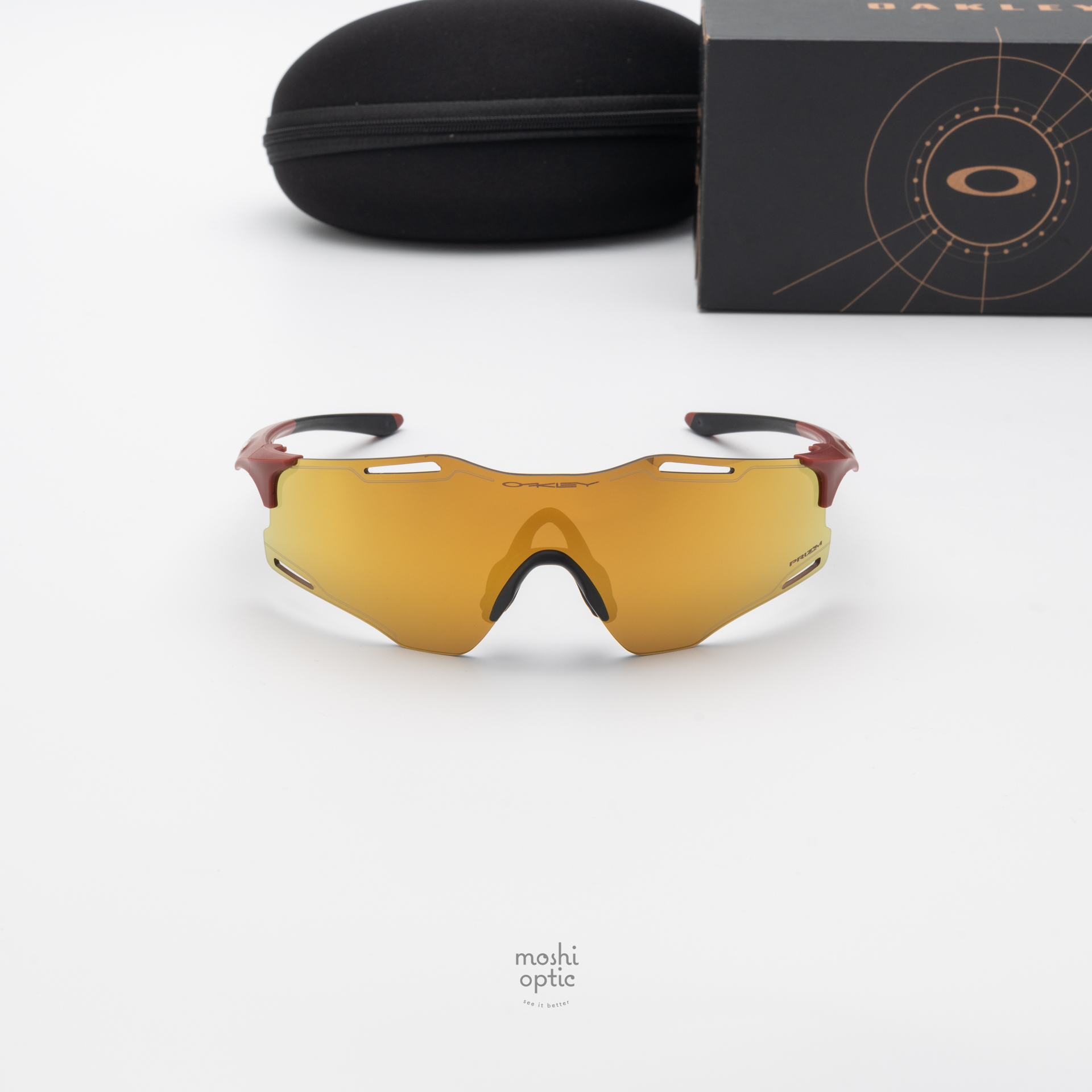 Oakley OO9512D-03 Cybr Zero Matte Iron Red Prizm 24K