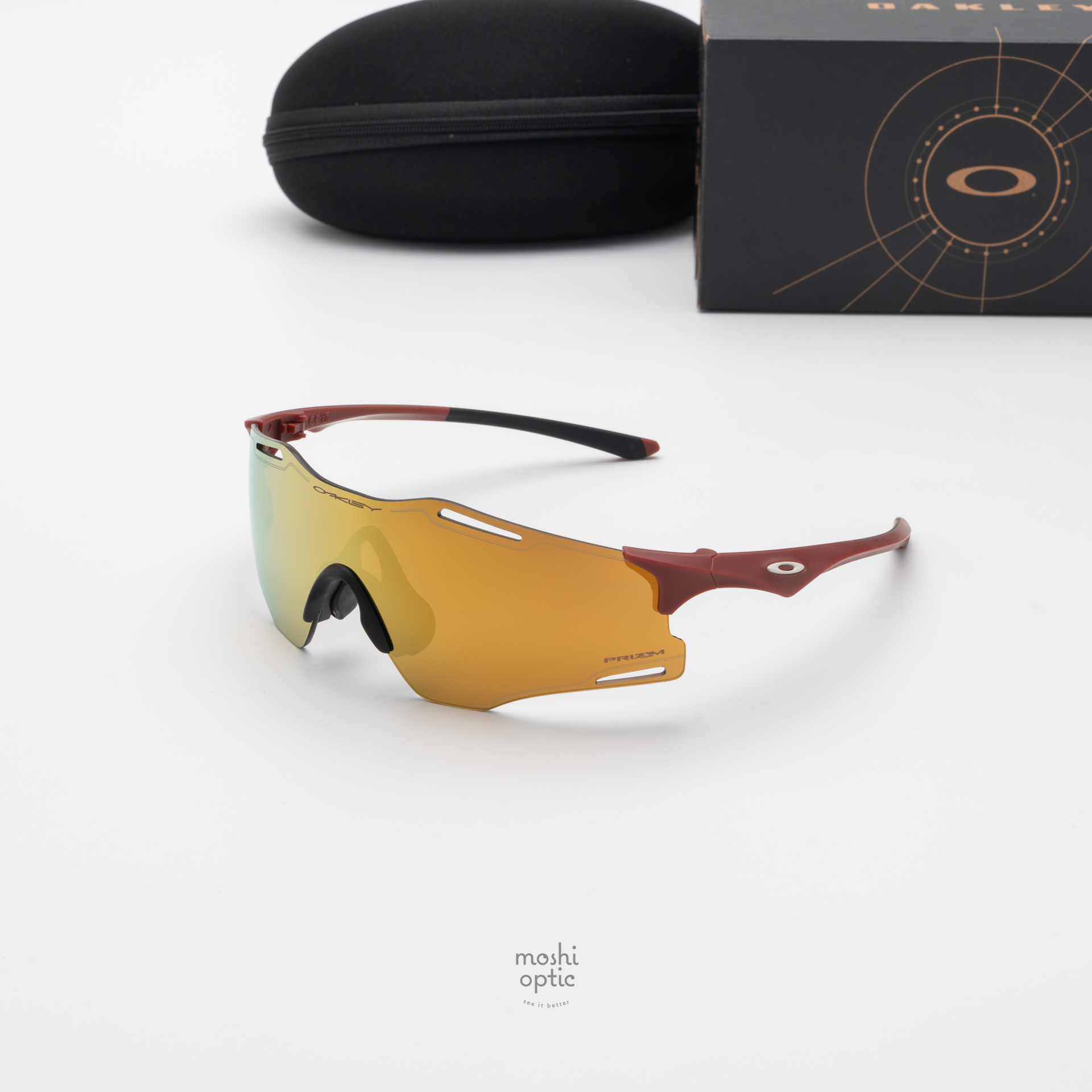 Oakley OO9512D-03 Cybr Zero Matte Iron Red Prizm 24K