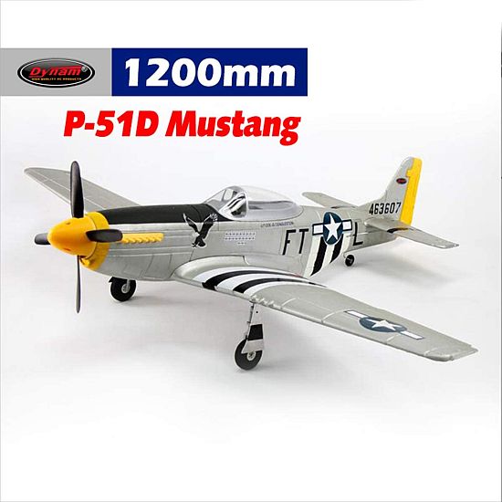 Dynam Mustang P51D V2 Yellow 1200mm.PNP Combo Set