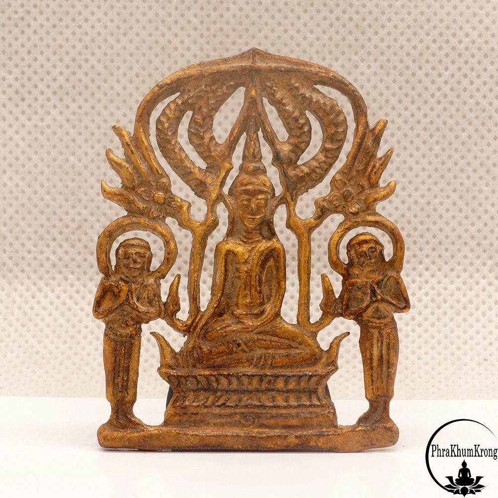 พระปรุหนัง รุ่น ๑ หลวงปู่อิ่ม ปัญญาวุโธ วัดทุ่งนาใหม่ นครศรีธรรมราช เนื้อทองสัตตะ