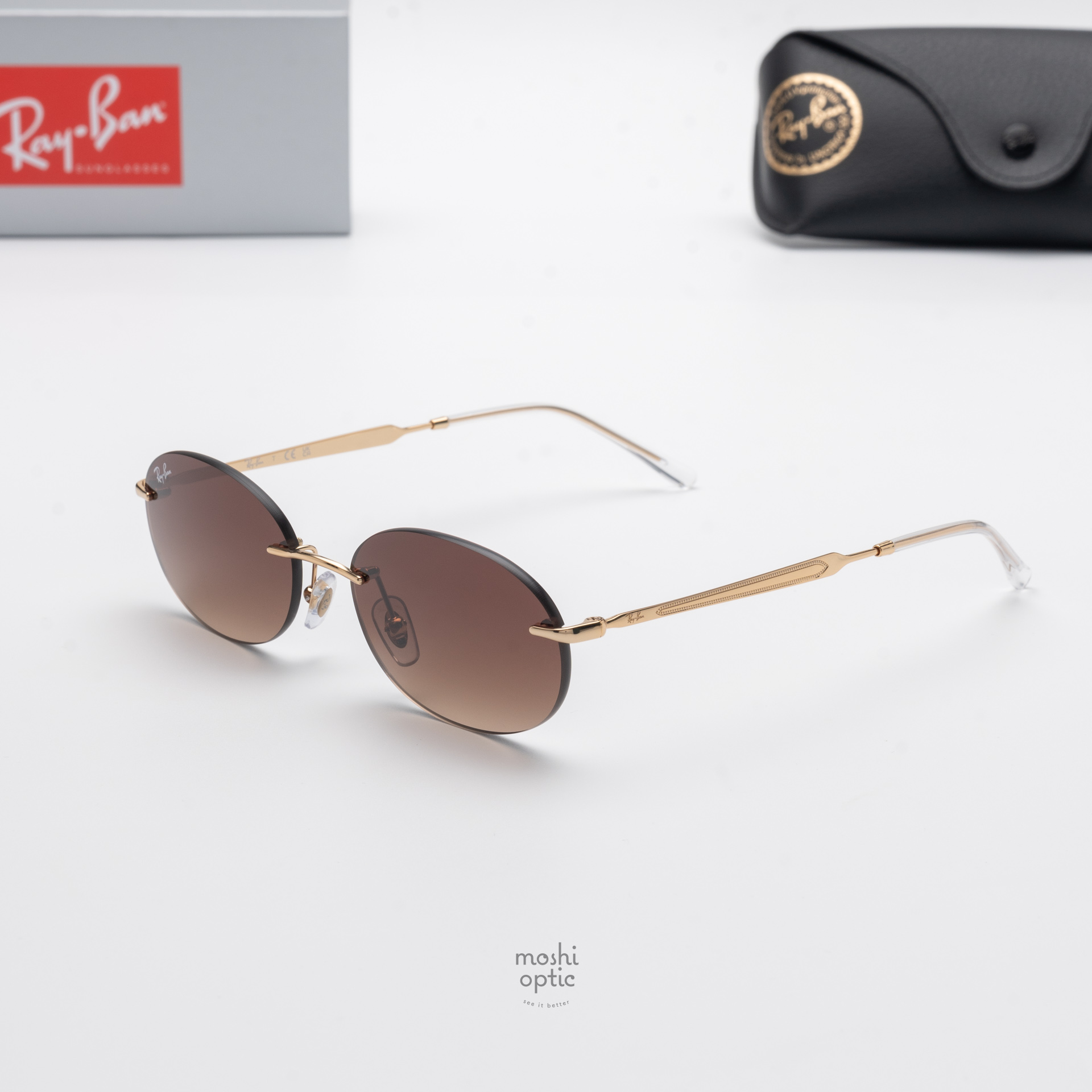 Ray-Ban RB3767 001/13 Arista Gold Gradient Brown