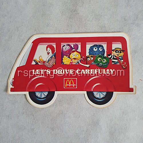 สติ๊กเกอร์ McDonald's Let's Drive Carefully