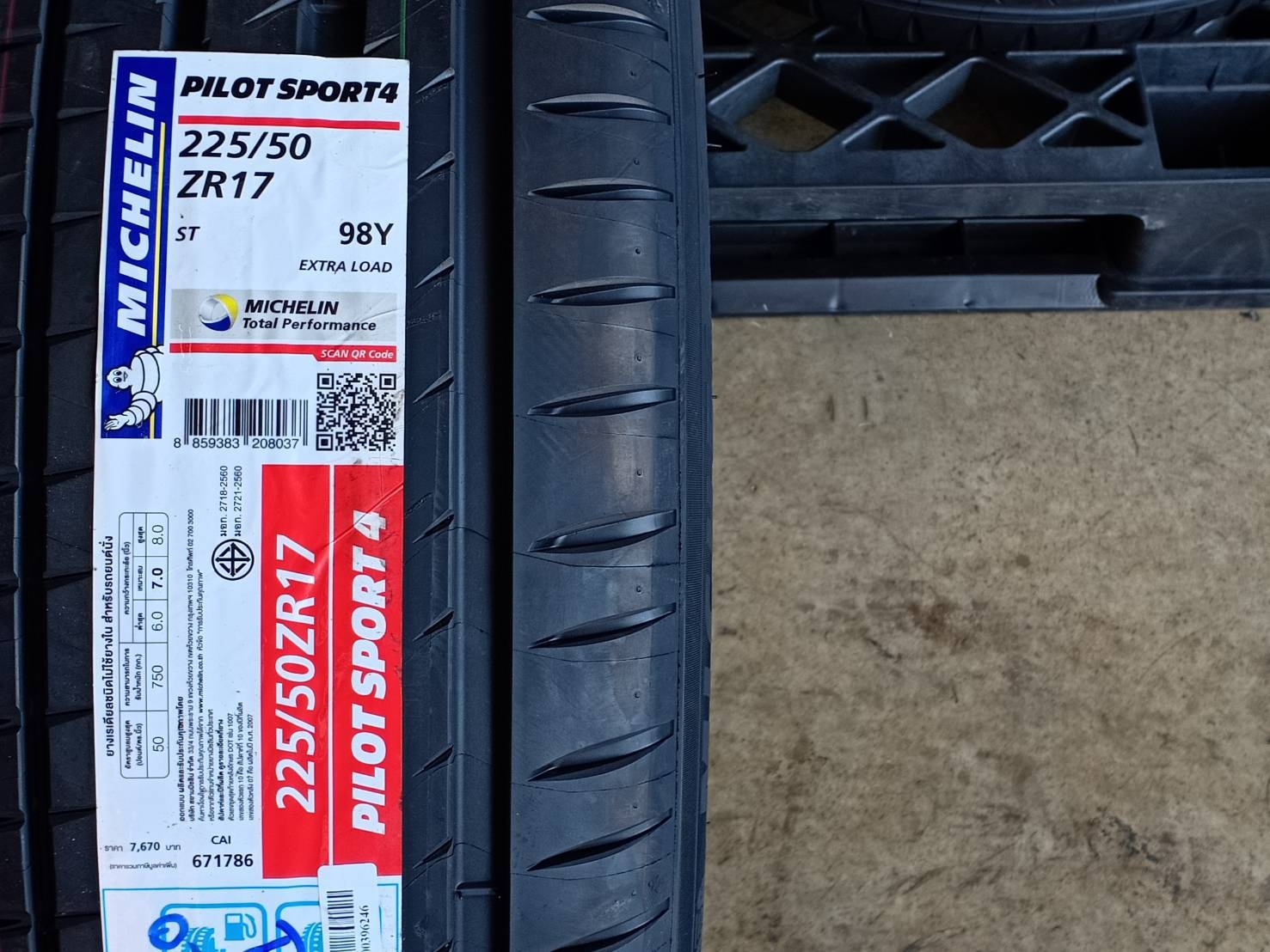 MICHELIN 225/50ZR17 PILOT SPORT 4ST 98Y MADE IN THAILAND