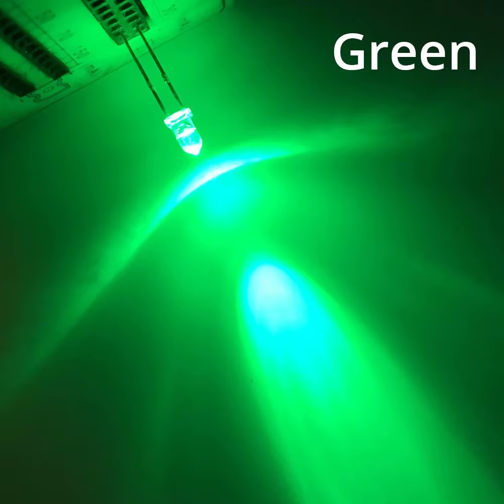 หลอด LED 2 ขา ขนาด 3mm 5mm 10mm หลอดไฟ LED ไดโอดเปล่งแสง สีแดง น้ำเงิน เขียว เหลือง