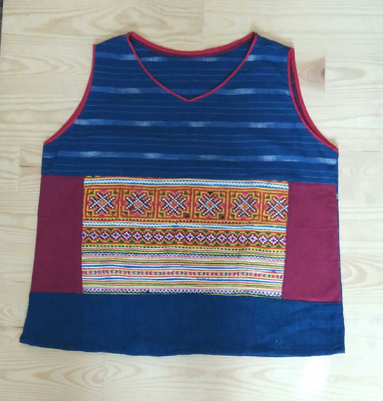 เสื้อผ้าฝ้าย+ต่อลาย