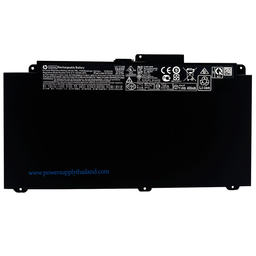 Battery HP CD03XL 11.4V 48Wh Original ตรงรุ่น ราคา พิเศษ แบตเตอรี่ HP CD03XL 48Wh คุณภาพดี รับประกัน 6 เดือน