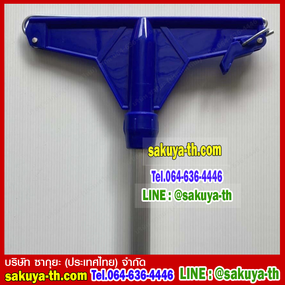อะไหล่ไม้ถูพื้นปีกนกพลาสติกเหล็กล็อค 10 นิ้ว สีฟ้า