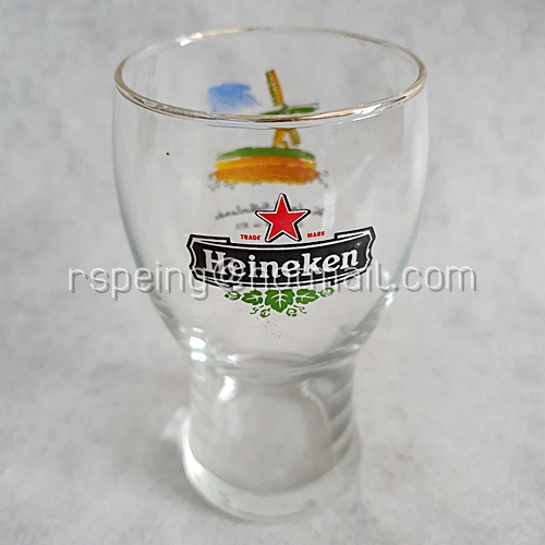 แก้วเบียร์ Heineken 0.25L Windmill-Netherlands ขอบทอง