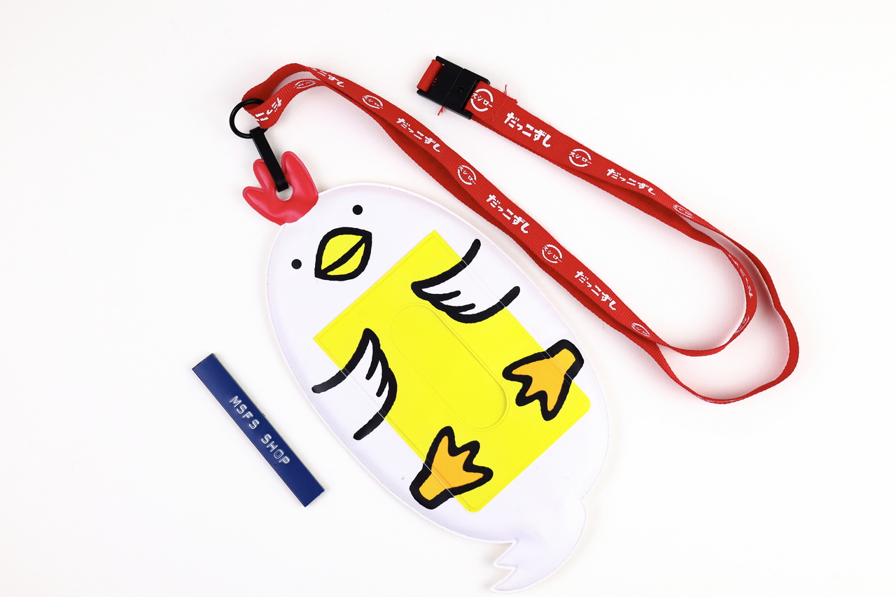 [ของเก่า] ซองใส่บัตรห้อยคอรูปไก่ พร้อมสายคล้องคอ