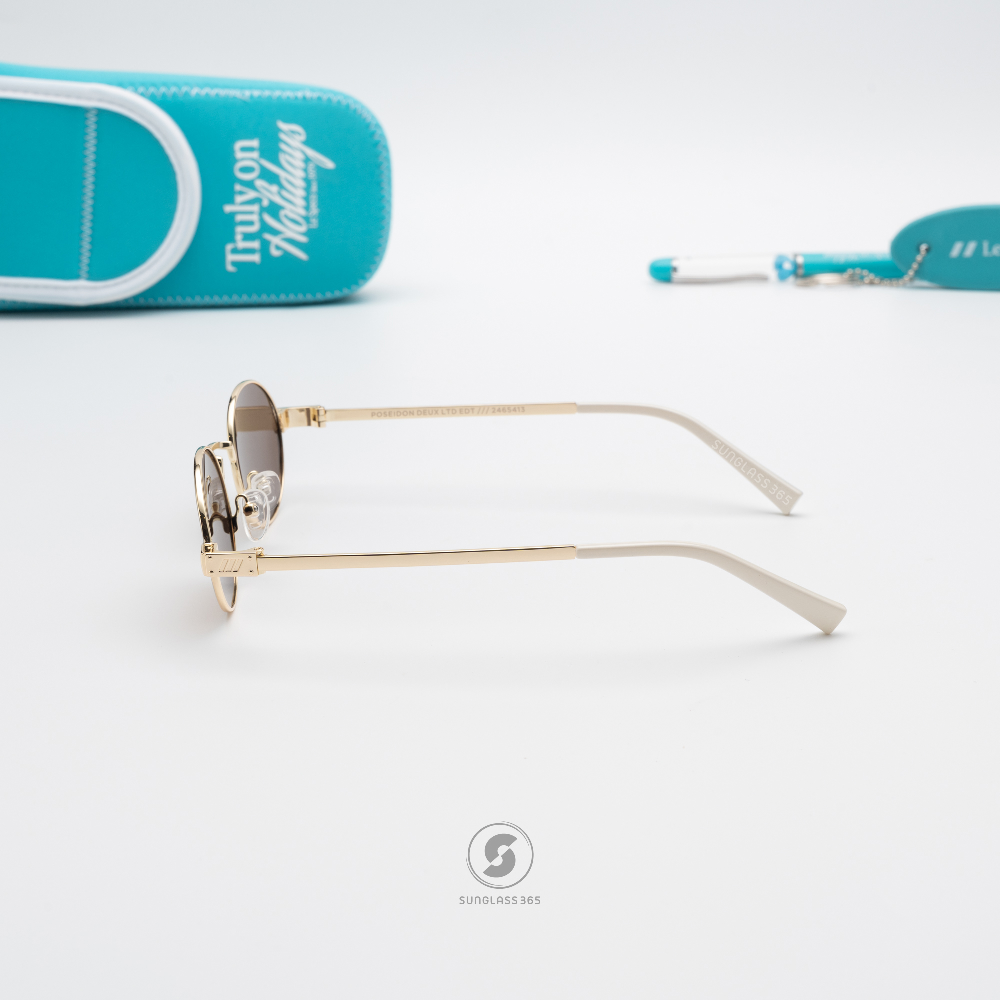 แว่นกันแดด Le Specs LSP2465413 POSEIDON LTD ETD / Gold Ivory Polarised