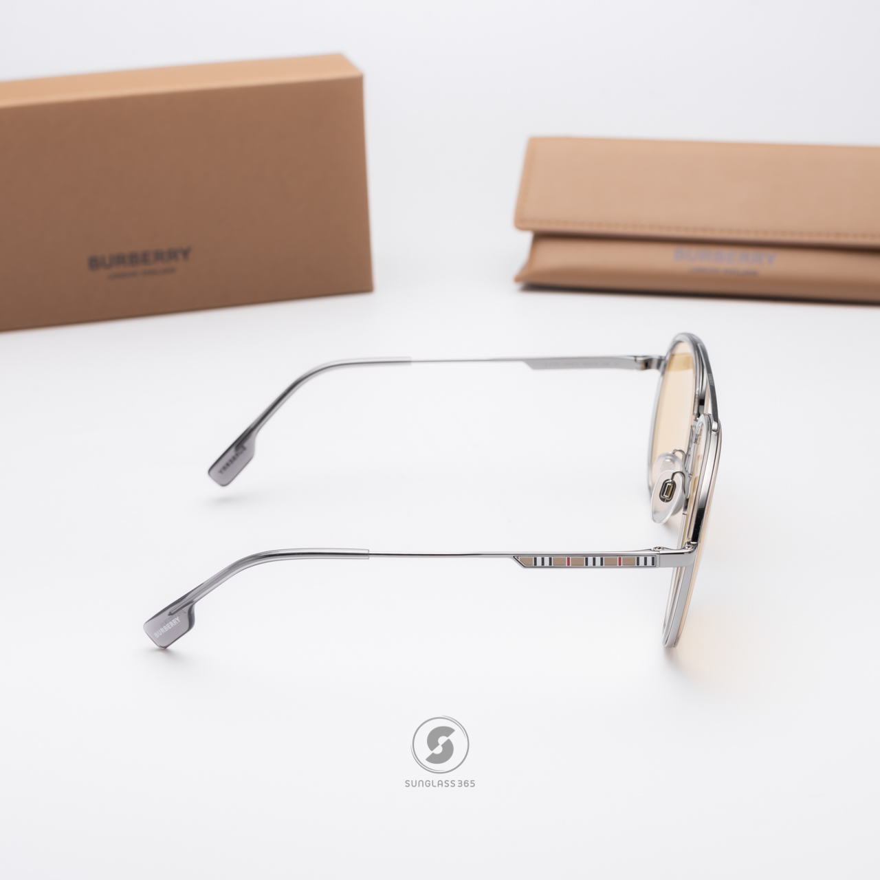 BURBERRY OLIVER BE3125 1003/8 Gunmetal Light Yellow