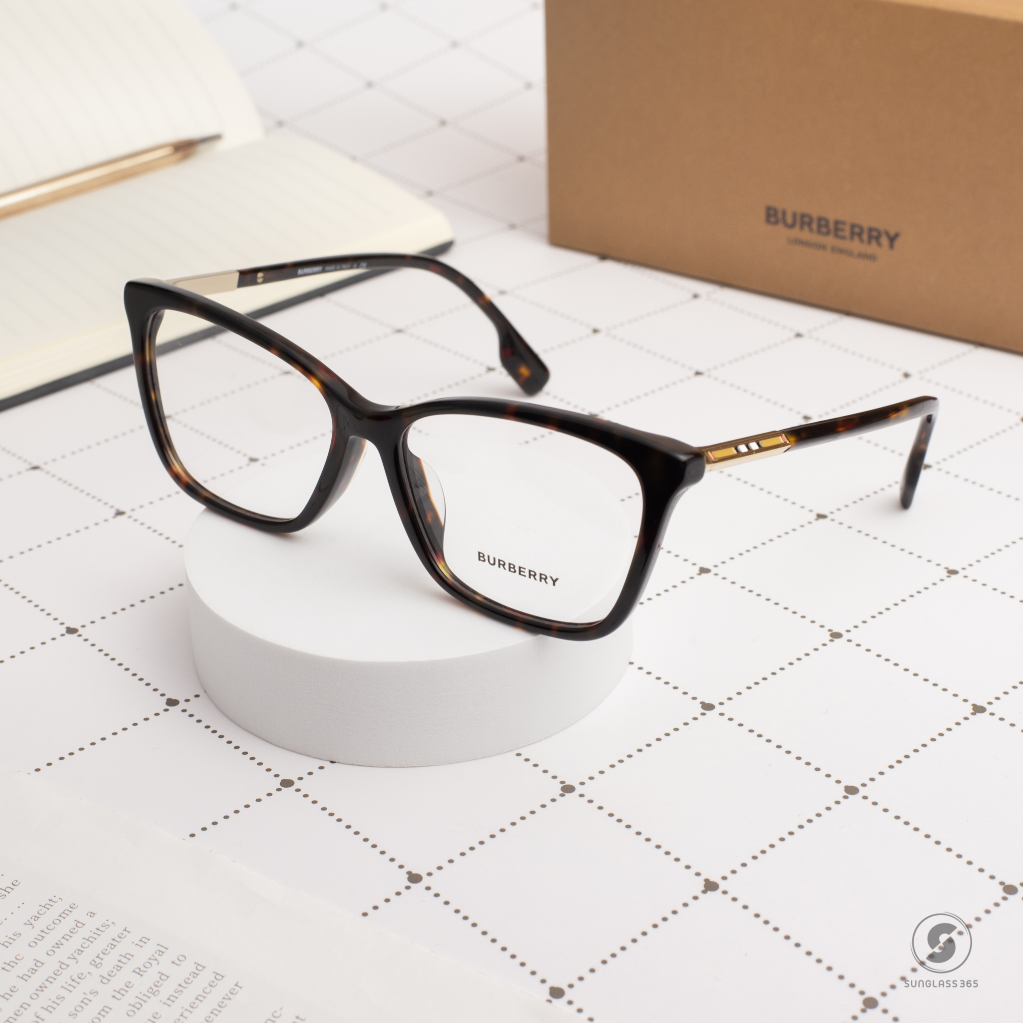 BURBERRY SALLY BE2348F 3002 Dark Havana