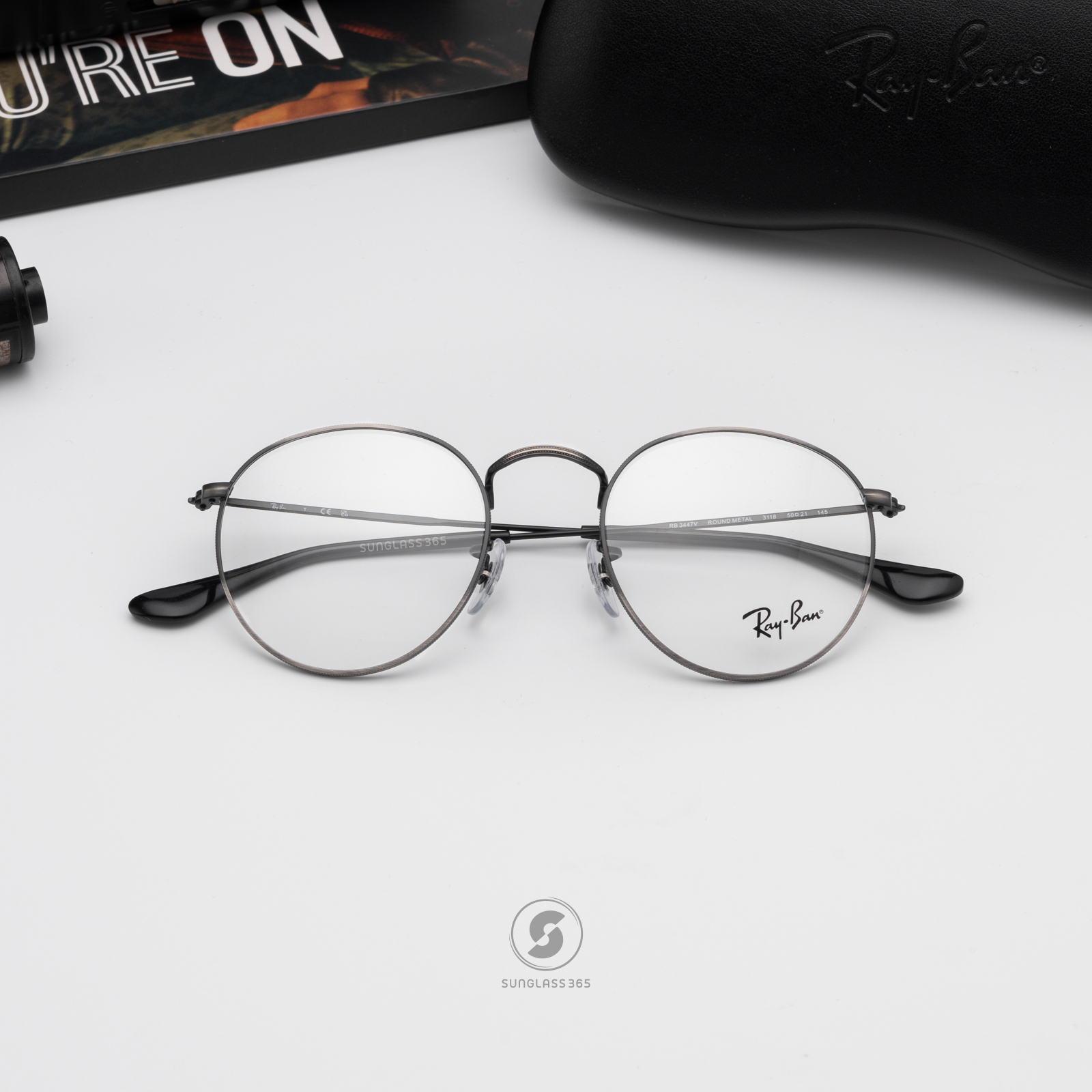 RayBan Round Metal RX3447V 3118 Gunmetal