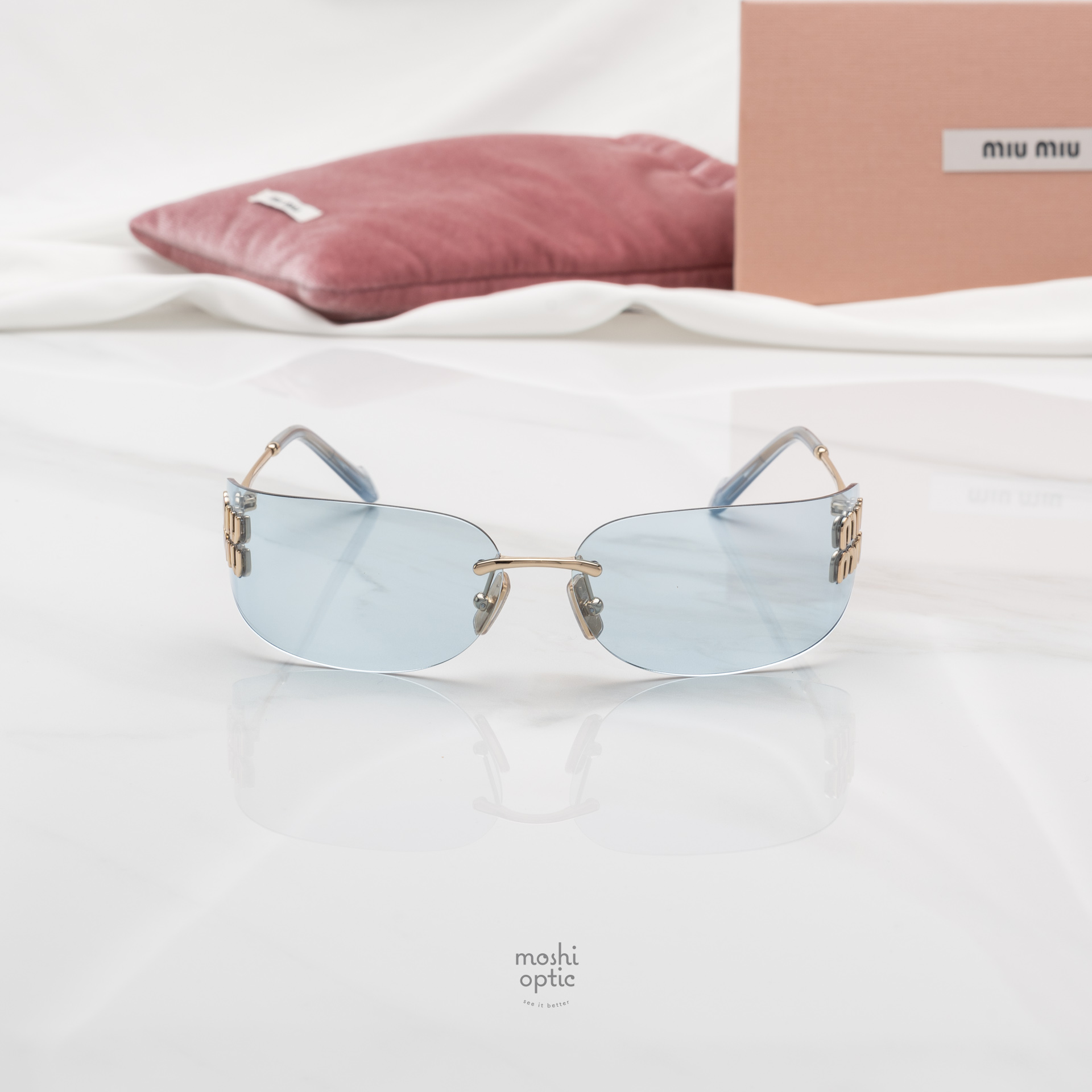 แว่นกันแดด Miu Miu MUA51S ZVN10P สำเนา