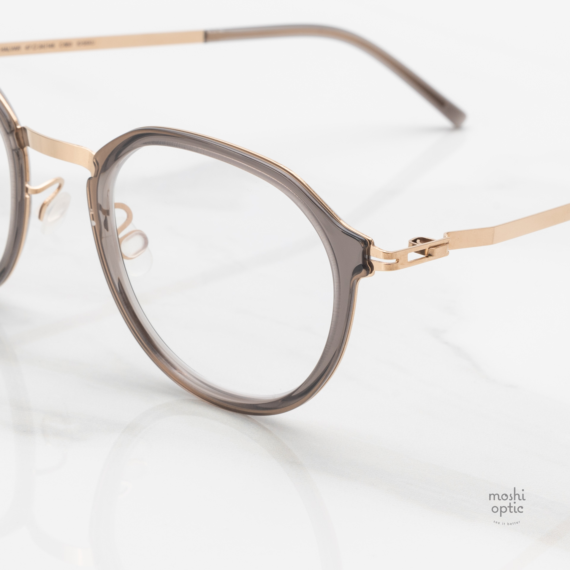 แว่นสายตา MYKITA HALVAR A83 Champagne Gold Clear Ash
