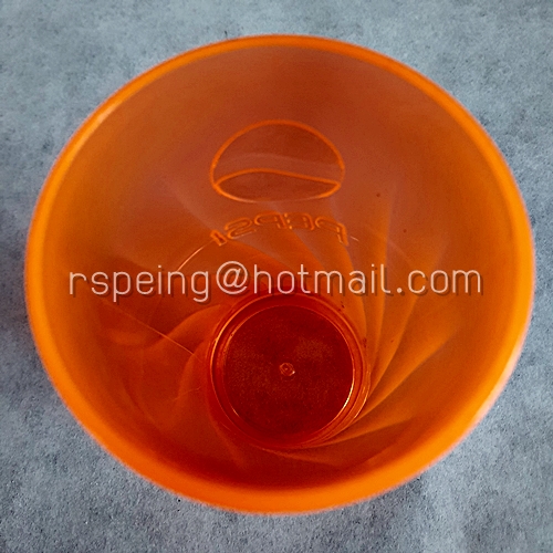 แก้วพลาสติกสีส้มนีออน Pepsi