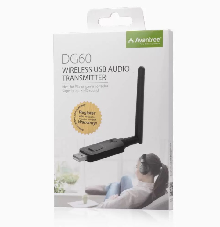 Avantree DG60 ตัวส่งสัญญาณบลูทูธ เสียงระดับ HD ภาพและเสียงตรงกัน เสียงคมชัด ไม่มีดีเลย์ รับประกัน 1 ปี