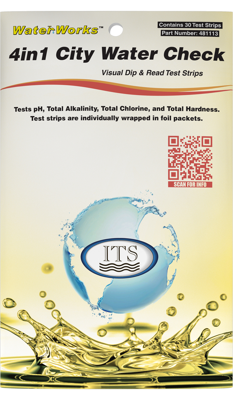กระดาษวัดคุณภาพน้ำ 4-in-1 City Water Check,