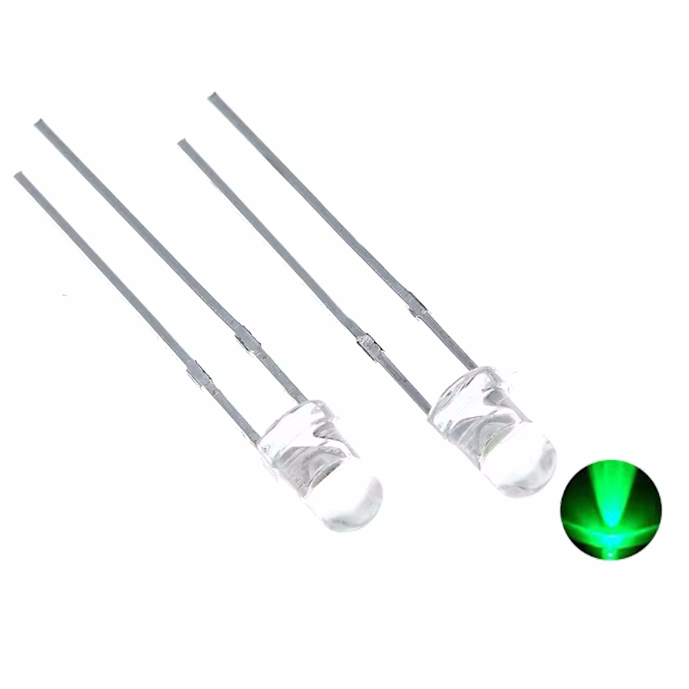 หลอด LED 2 ขา ขนาด 3mm 5mm 10mm หลอดไฟ LED ไดโอดเปล่งแสง สีแดง น้ำเงิน เขียว เหลือง