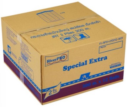 กระดาษชำระม้วนใหญ่ RiverPro JRT Special 1 ชั้น 600 เมตร (ปรุ)