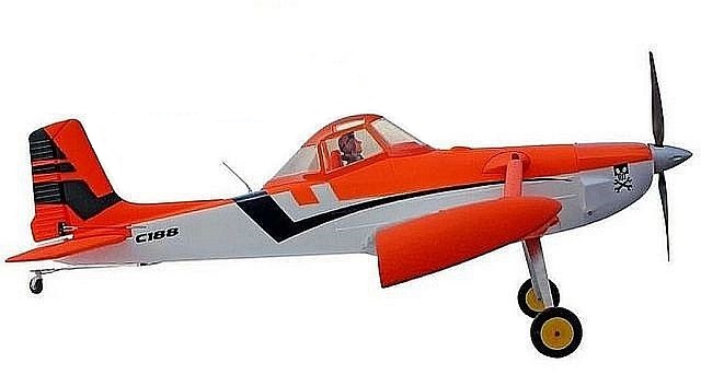 Dynam Cessna188 Crop Duster Orange 1500mm.PNP Combo Set