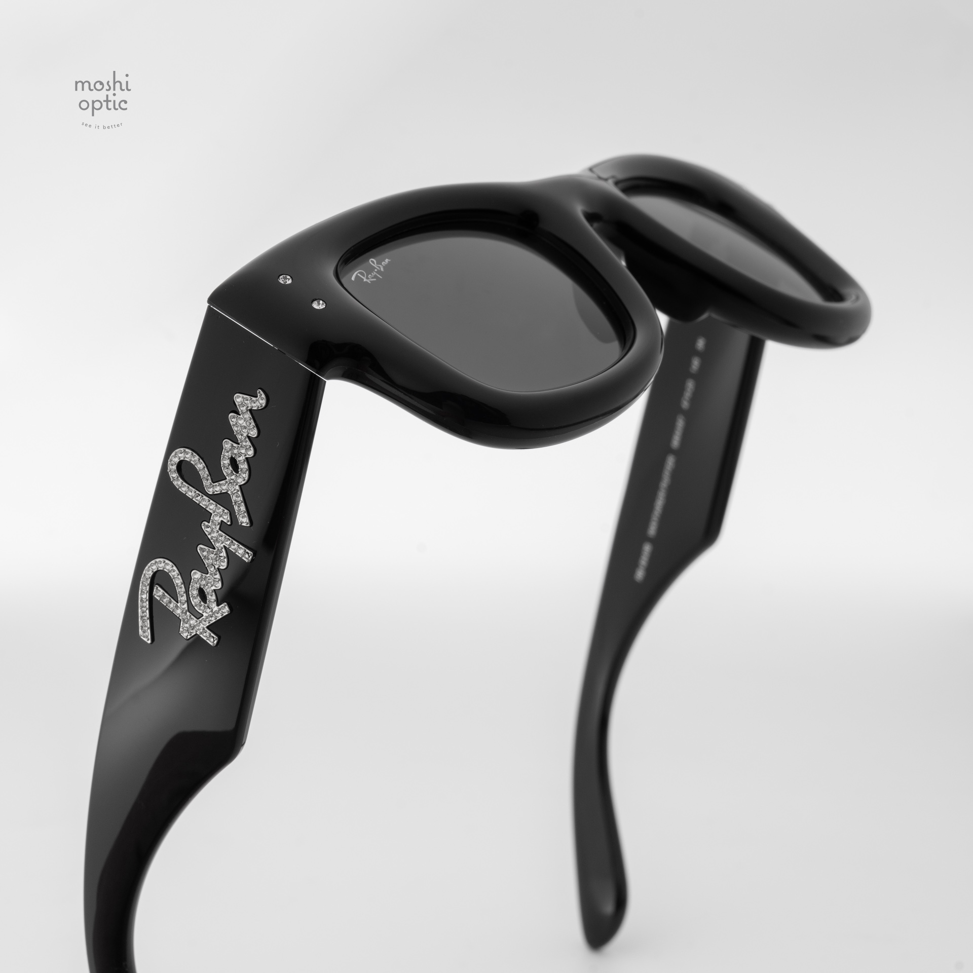 Ray Ban RB4940B Wayfarer Puffer 686487 Black & Strass