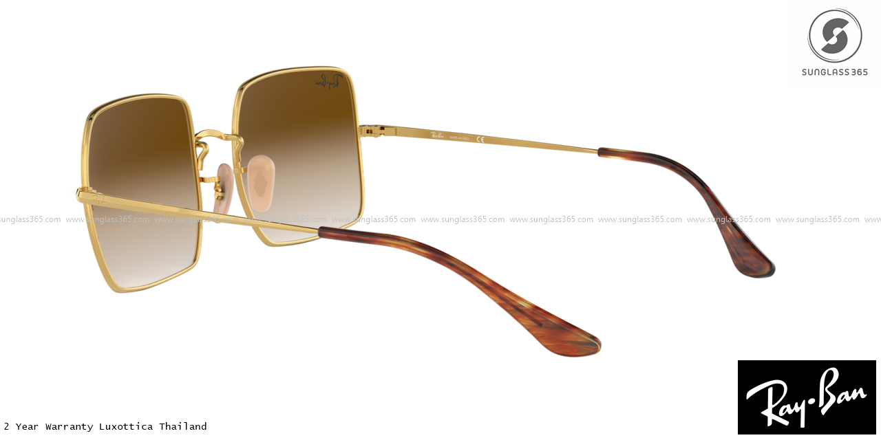 RayBan RB1971 Square 914751 Clear Gradient Brown